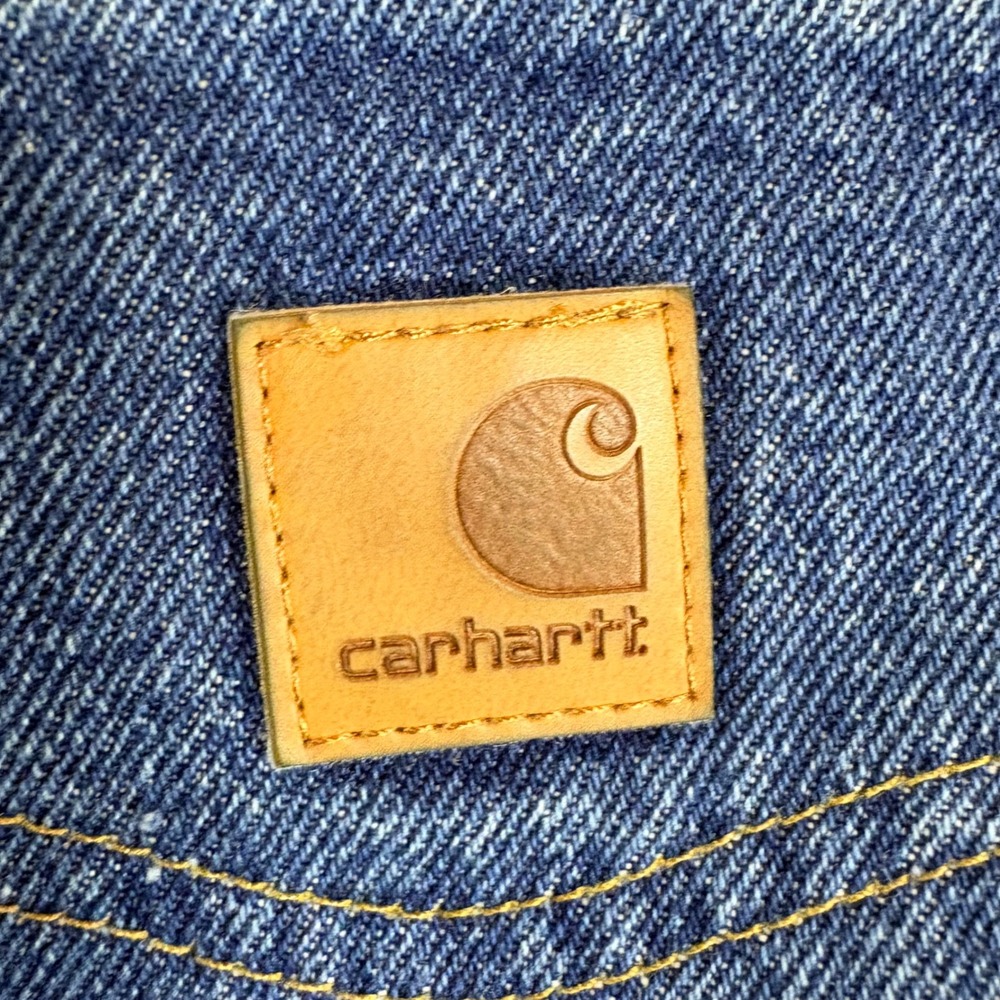 Carhartt B18 DST Traditional Fit Jeans Mens 40x32 Dark Stone Blue Denim Workwear - Picture 13 of 16